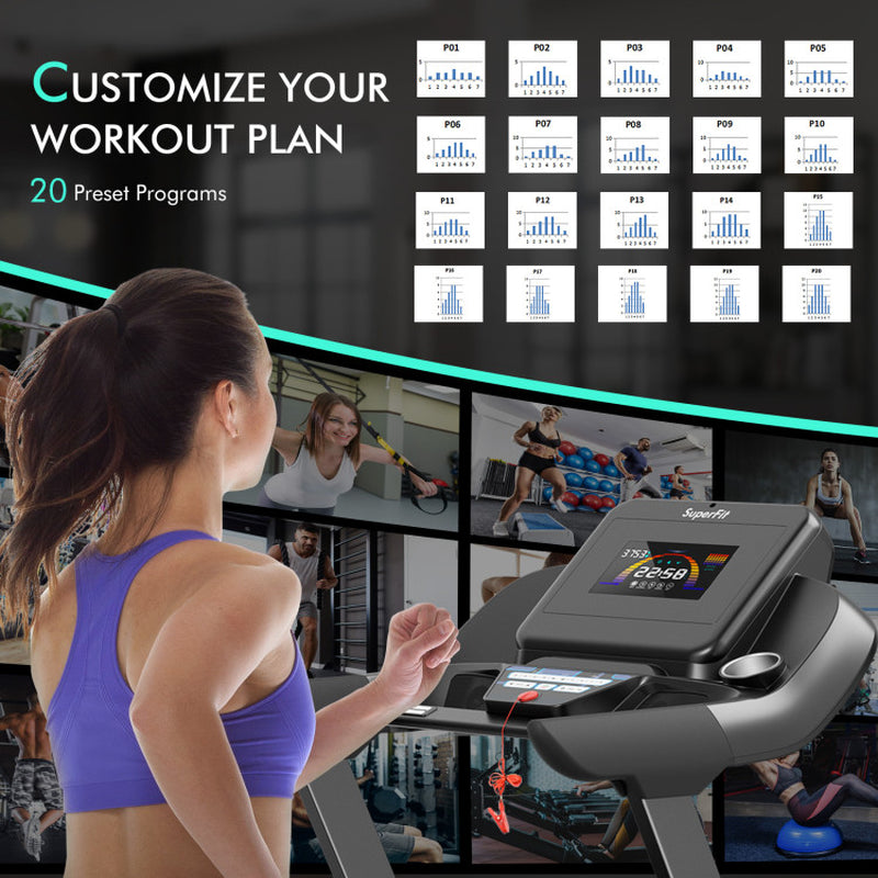 4.75 HP Treadmill with APP and Auto Incline for Home and Apartment