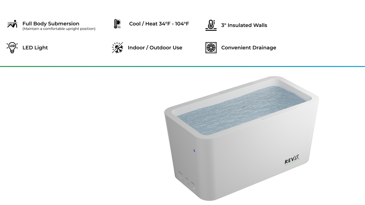 RevX X Tub Cold Plunge With LUX Chiller and Filtration