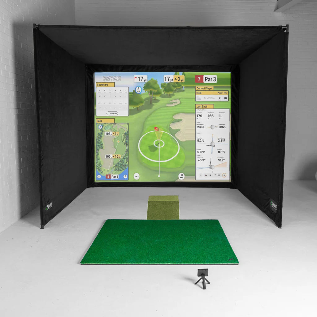 GolfBays Garmin Approach R10 SimBox Home Golf Simulator Full Package