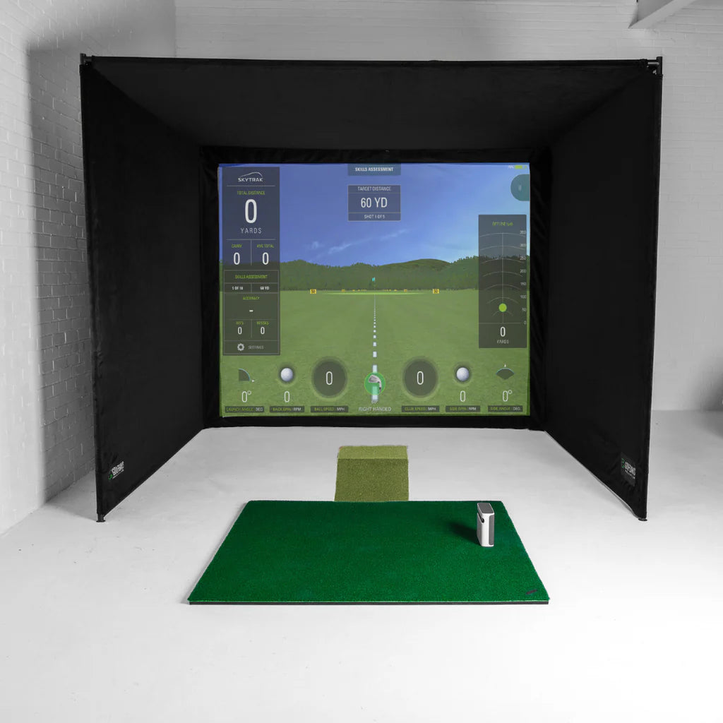 GolfBays SkyTrak+ SimBox Home Golf Simulator Full Package