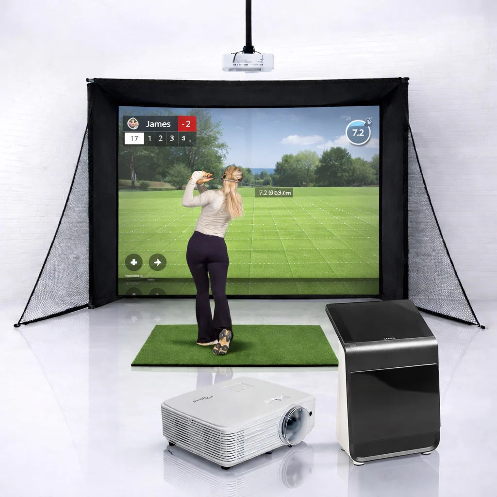 GolfBays Garmin Approach R50 SimBox Home Golf Simulator Full Package