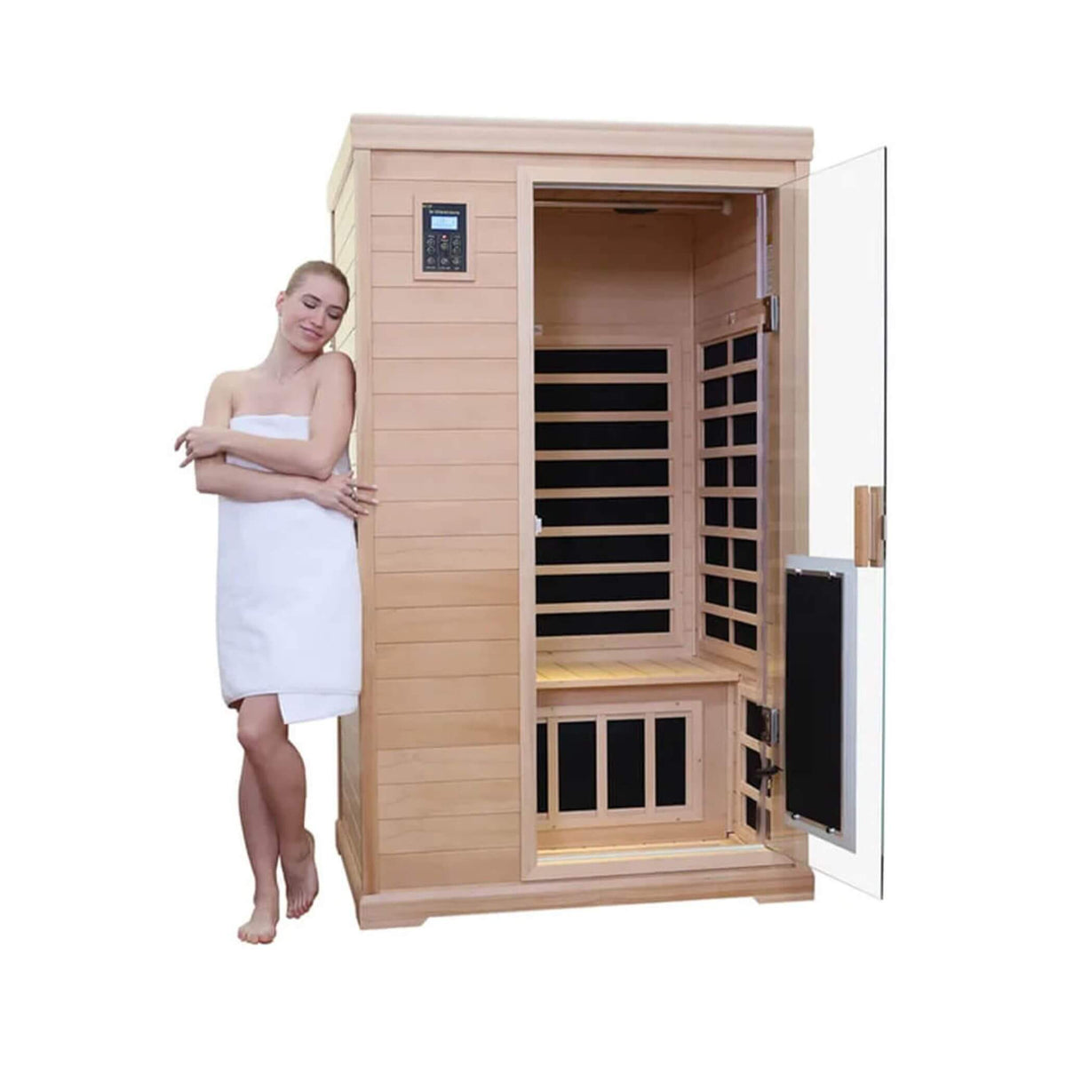 Thermora Ivara 2-Person Hemlock Far-Infrared Sauna, 1,750 W