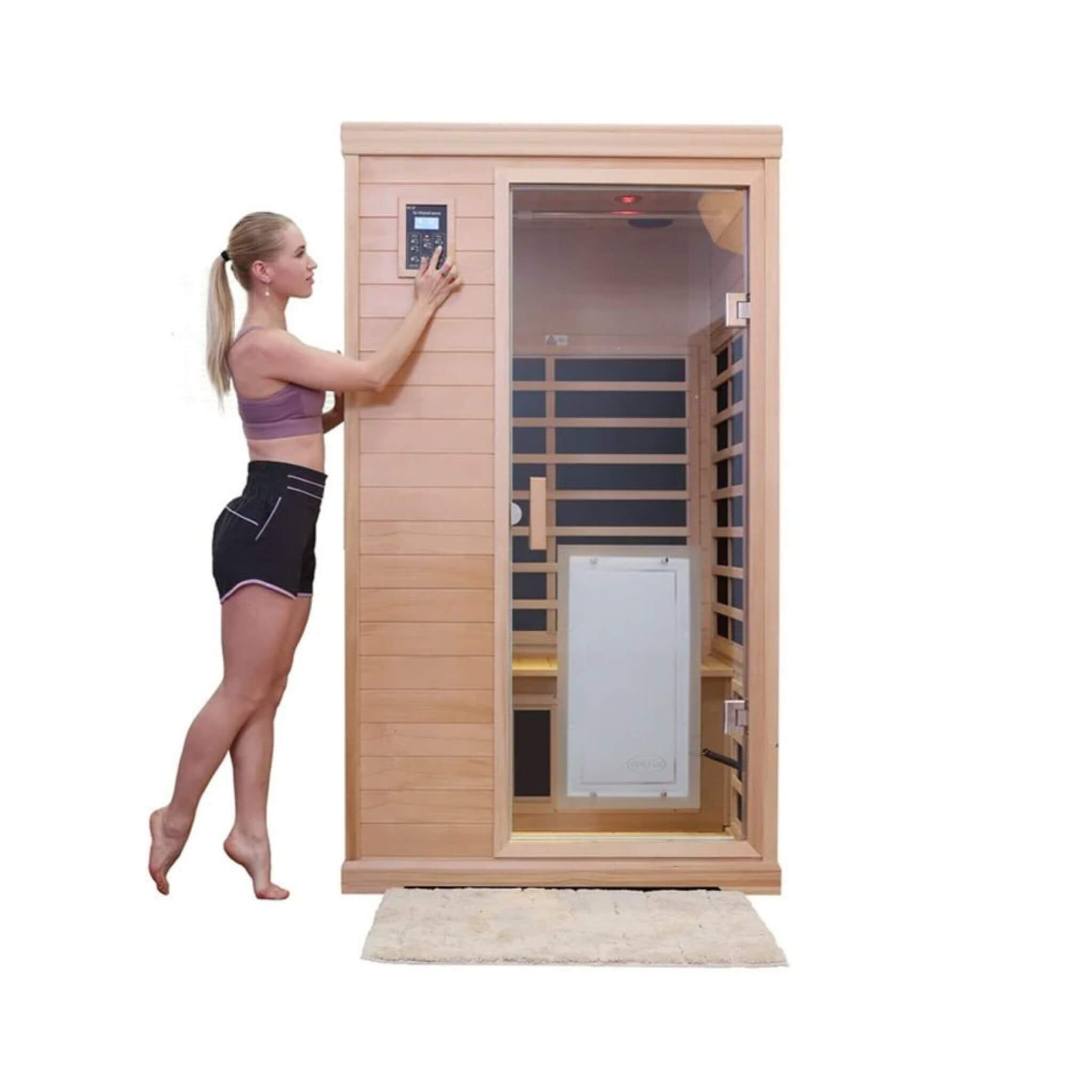 Thermora Ivara 2-Person Hemlock Far-Infrared Sauna, 1,750 W