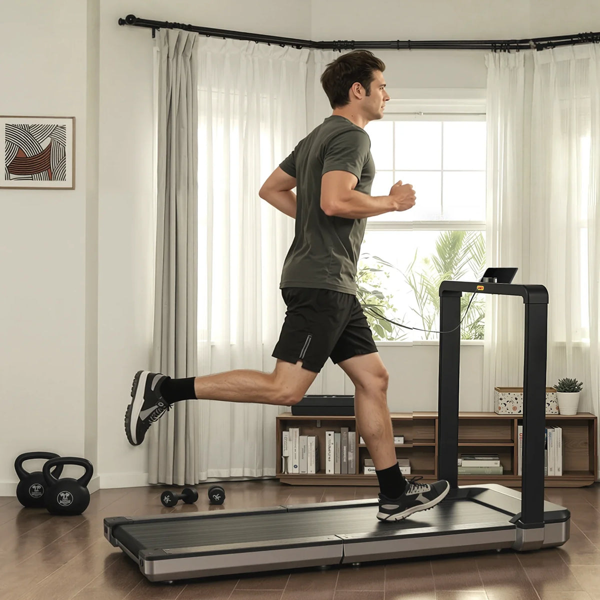 WalkingPad X25 treadmill running workout view