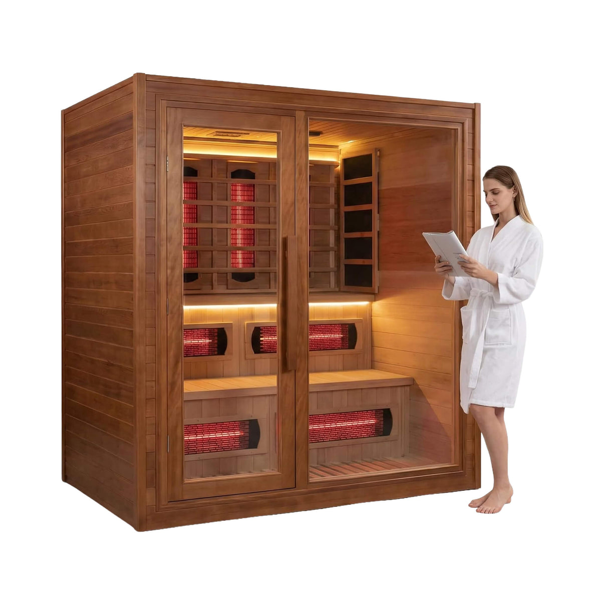 Rövia Elvaria 4-Person Cedar Infrared and Traditional Sauna [Made-to-Order]