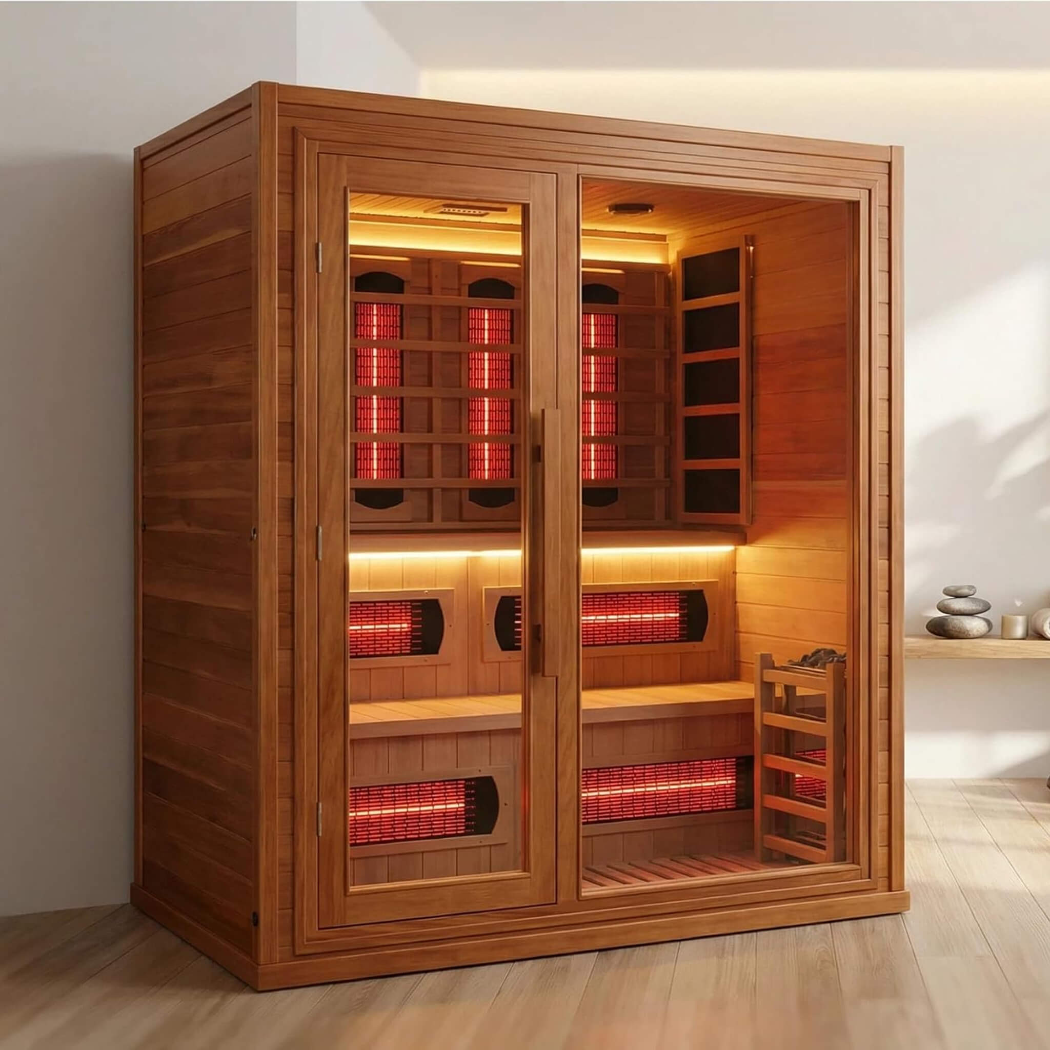 Rövia Elvaria 4-Person Cedar Infrared and Traditional Sauna [Made-to-Order]