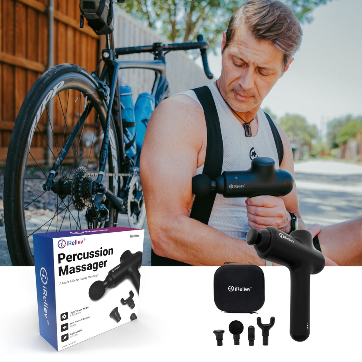 iReliev wireless percussion massager