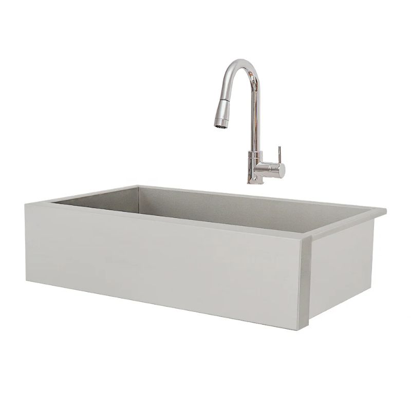RCS 32-Inch Stainless-Steel Farmhouse Sink With Hot and Cold Faucet — RSNK3