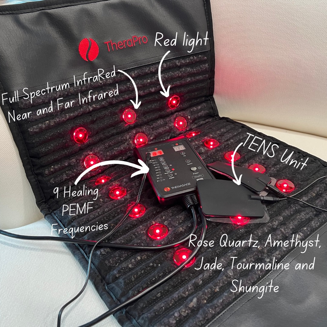Therasage TheraPro PEMF settings information graphic
