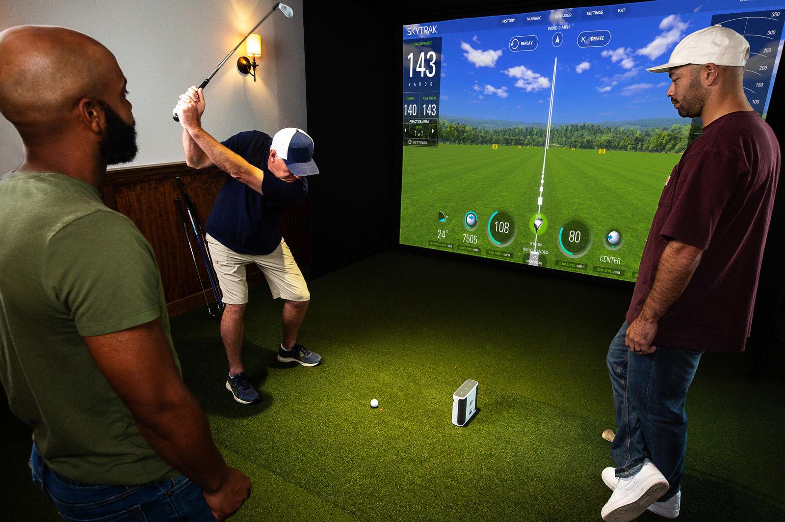 SkyTrak+ Retractable Golf Simulator