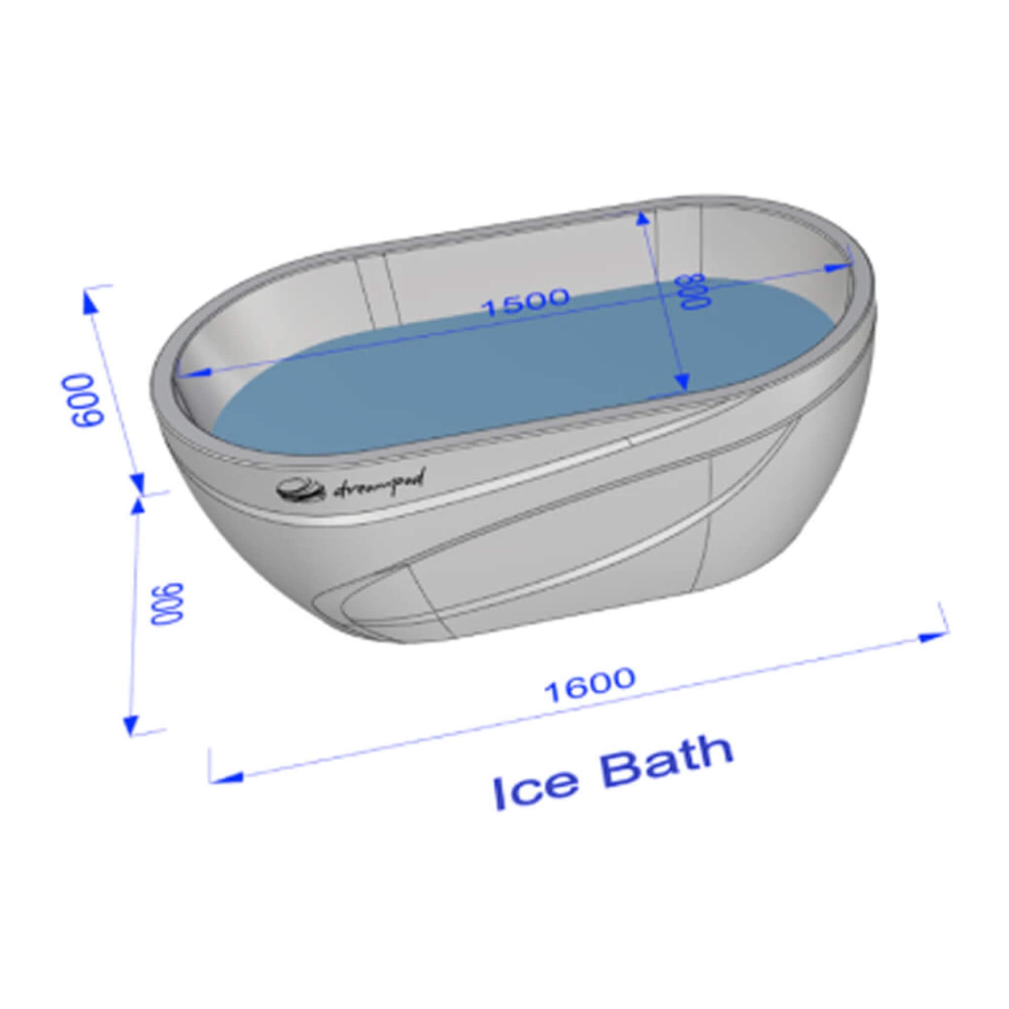 Dreampod Ice Bath With Chiller and Fiberglass Tub [DPIB101WPE]