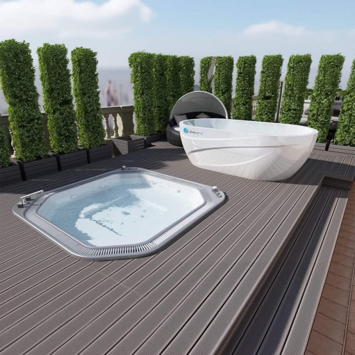 Dreampod Ice Bath With Chiller and Fiberglass Tub [DPIB101WPE]
