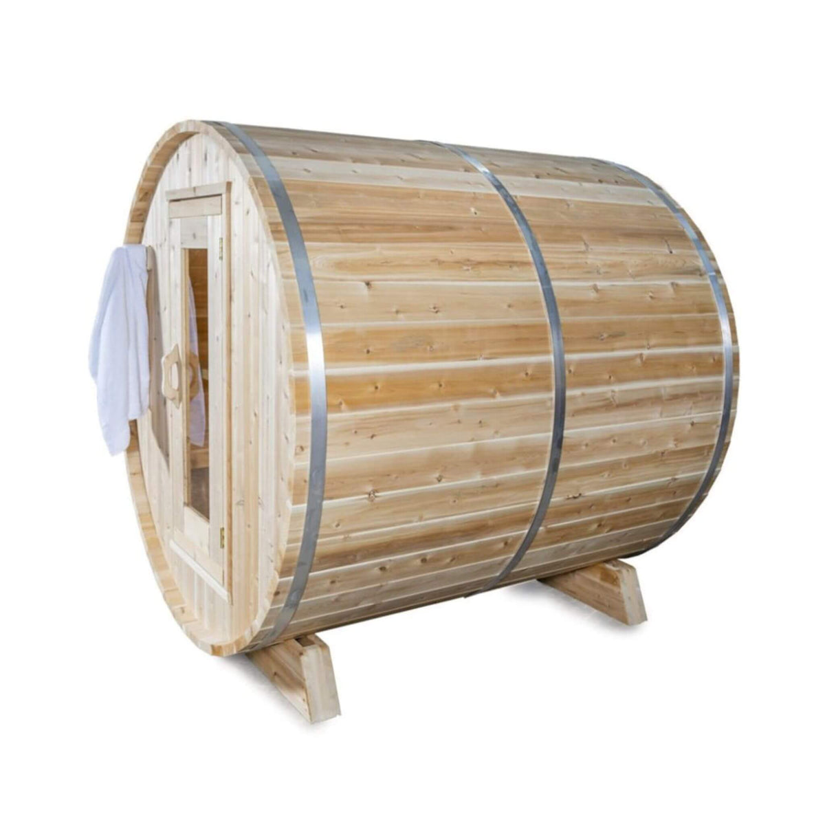 Dundalk Leisurecraft Harmony 84-Inch 4-Person Barrel Sauna [CTC22W]