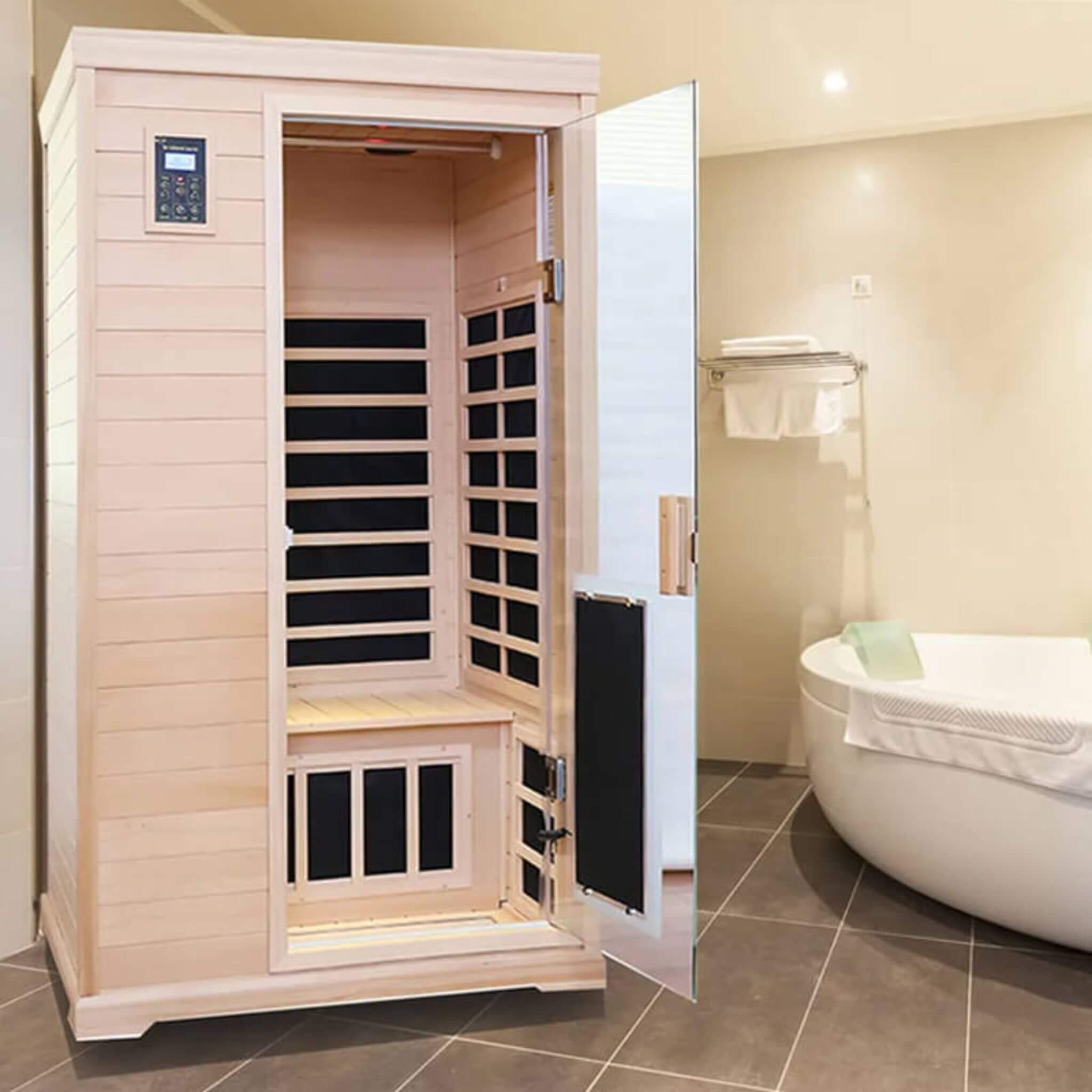 Thermora Ivara 2-Person Hemlock Far-Infrared Sauna, 1,750 W