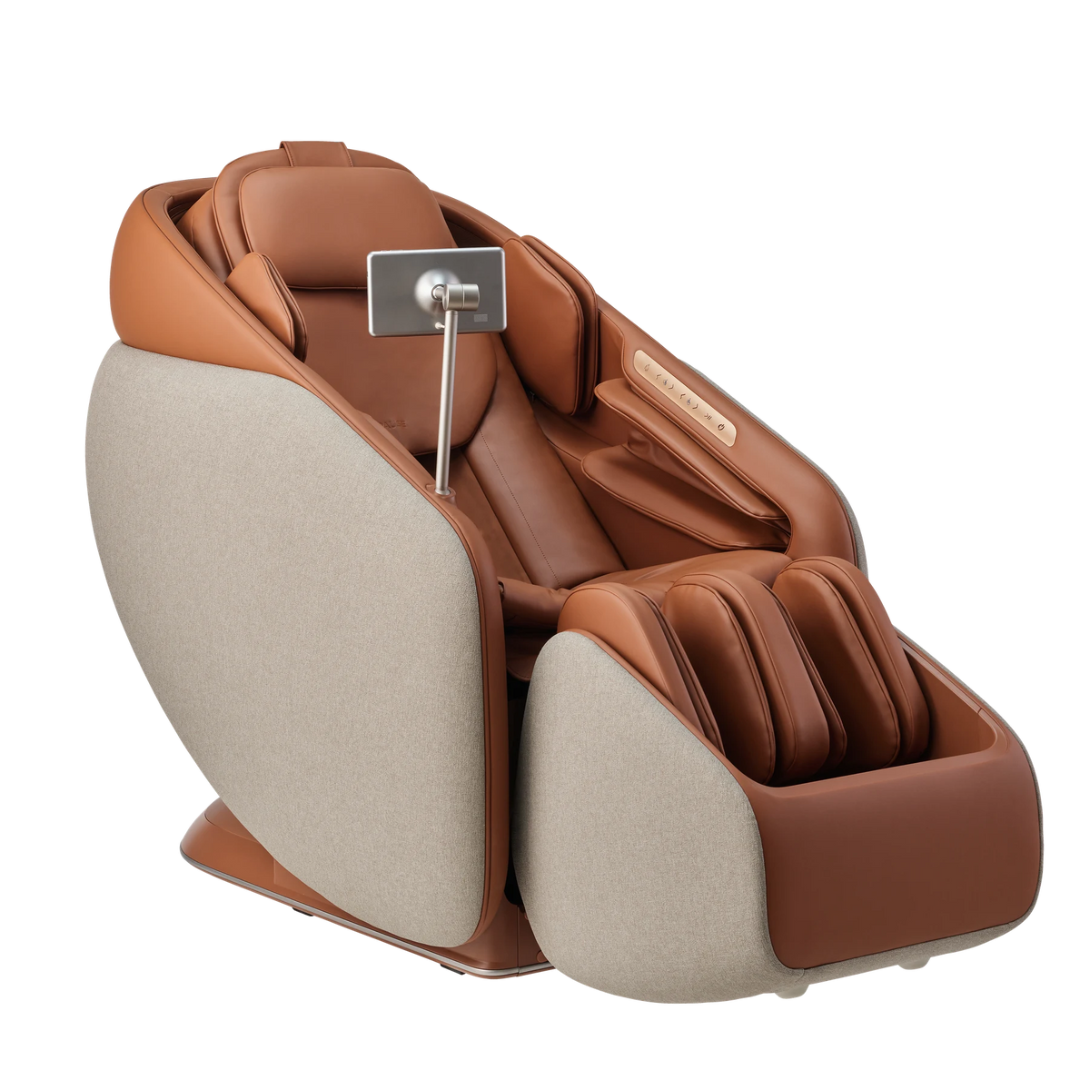 CERAGEM Pause M10 massage chair in warm brown and soft beige upholstery
