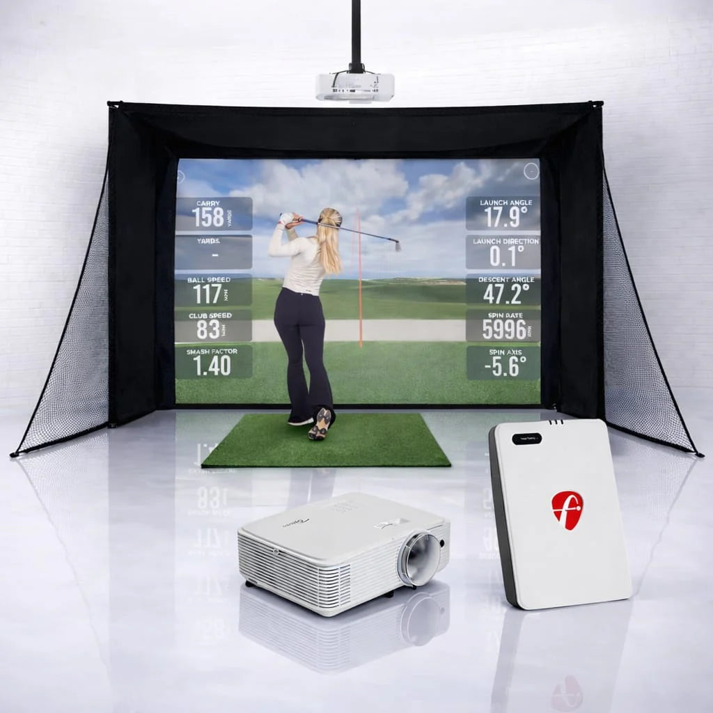 GolfBays FlightScope Mevo Gen 2 SimBox Home Golf Simulator Full Package