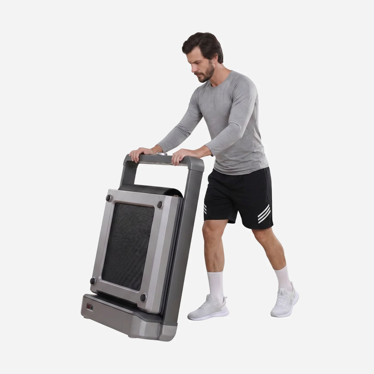 WalkingPad X25 treadmill in compact storage position