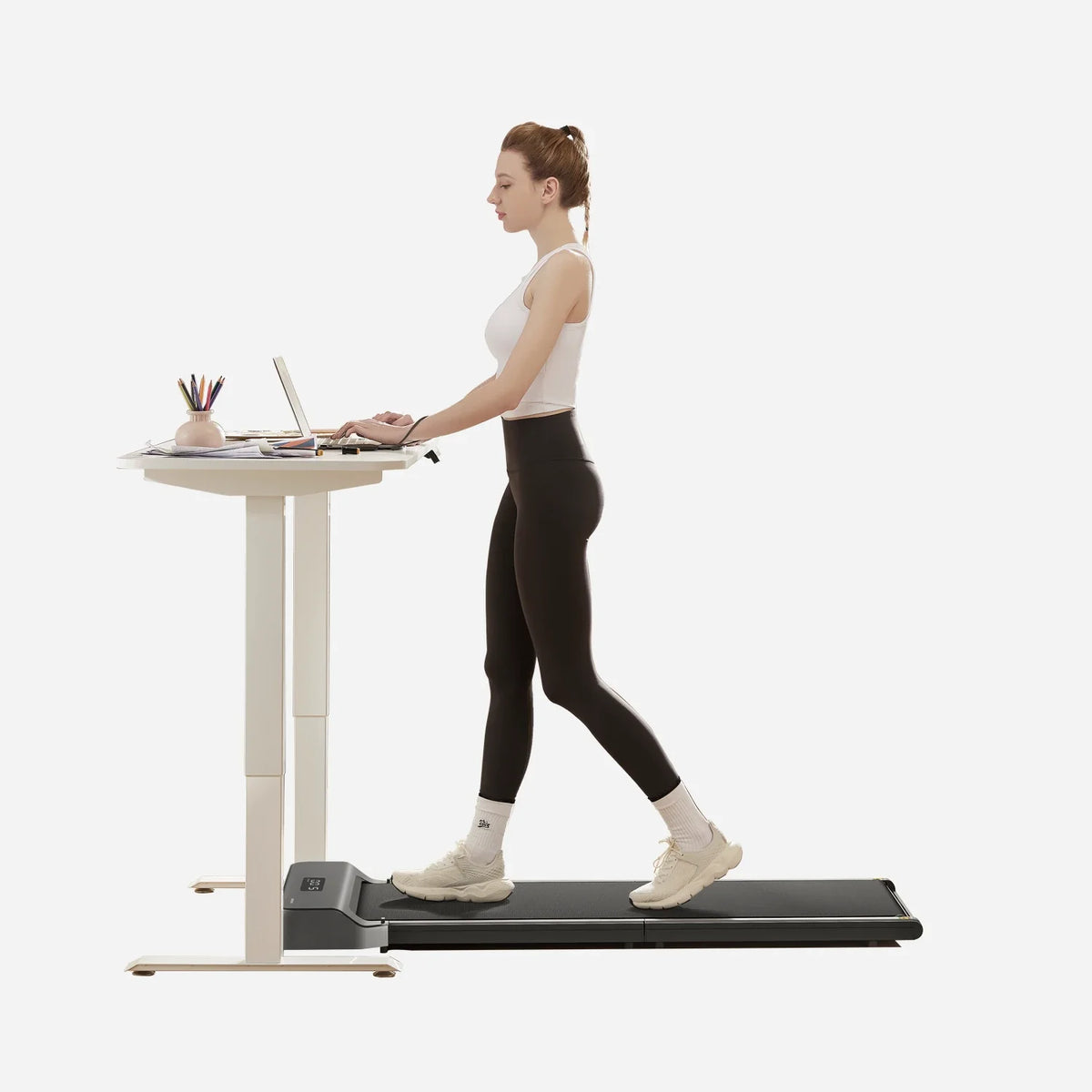 WalkingPad Z1 treadmill used in a home office